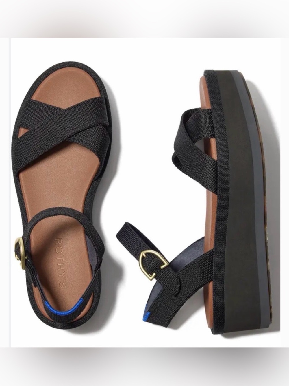Rothy's The Criss-Cross Lightweight Wedge Sandal